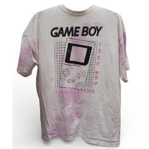 Nintendo Game Boy 1989 Retro Tee XL Pink Tie-Dye - Preowned Vintage Look
